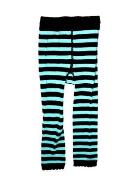Blue Black Striped Kid's Leggings - Cute Baby Toddler Punk Alt Goth Apparel NWT
